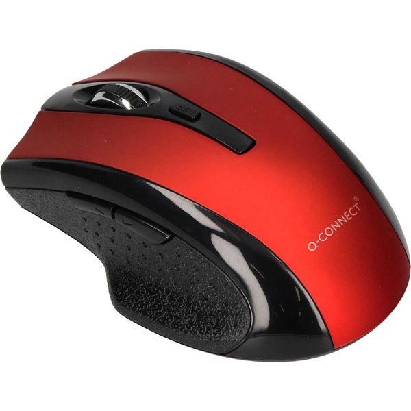 Mouse wireless QConnect, 4 butoane, roșu