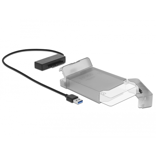 DELOCK USB Type-A zu SATA Konverter mit 3.5" Schutzhülle