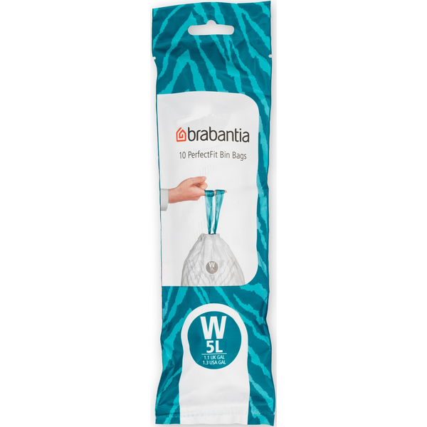 BRABANTIA PerfectFit szemeteszsák W méret 5L 10 zsák/tekercs - 137808