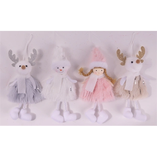 IRIS textil akasztós karácsonyi figura, 16 cm (061668)