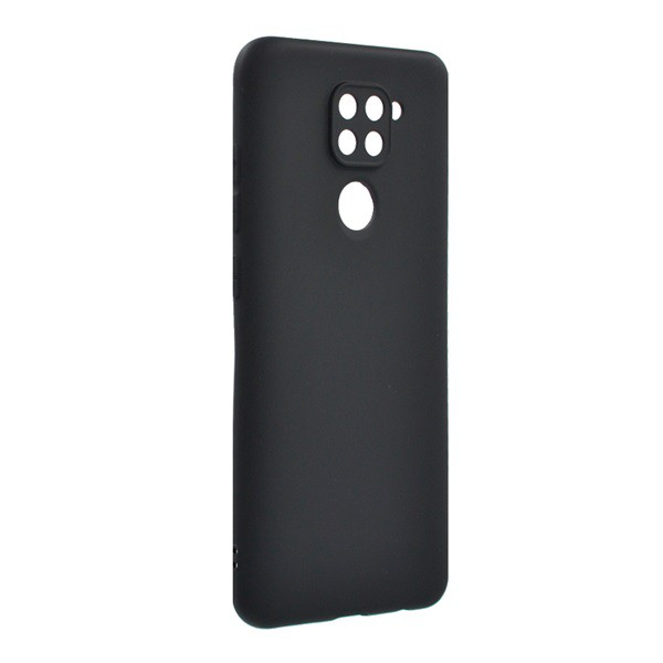 Szilikon telefonvédő (matt) FEKETE [Xiaomi Redmi Note 9 (10X 4G)]