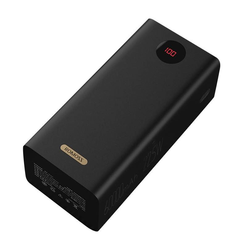 Romoss PEA60 Powerbank 60000mAh QC + PD 22.5W fekete (PEA60-152-2142) (PEA60-152-2142)