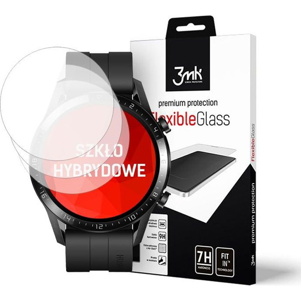 3mk Óra kijelző védőfólia FlexibleGlass hibrid üvegfólia 7H Huawei Watch GT 2 46mm