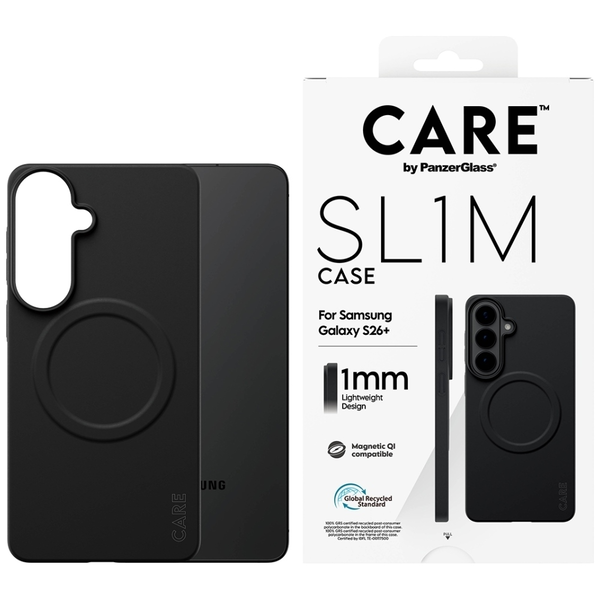 PanzerGlass CARE™ by ® SL1M Case Black w. Qi Samsung Galaxy S26+ custodia per cellulare 17 cm (6.7")