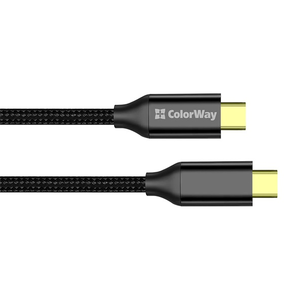 COLORWAY Kábel Type-C CW-CBPDCC062-BK, USB3.2, 20Gbps 4K PD100W, Gen2 5A 1M fekete (CW-CBPDCC062-BK)