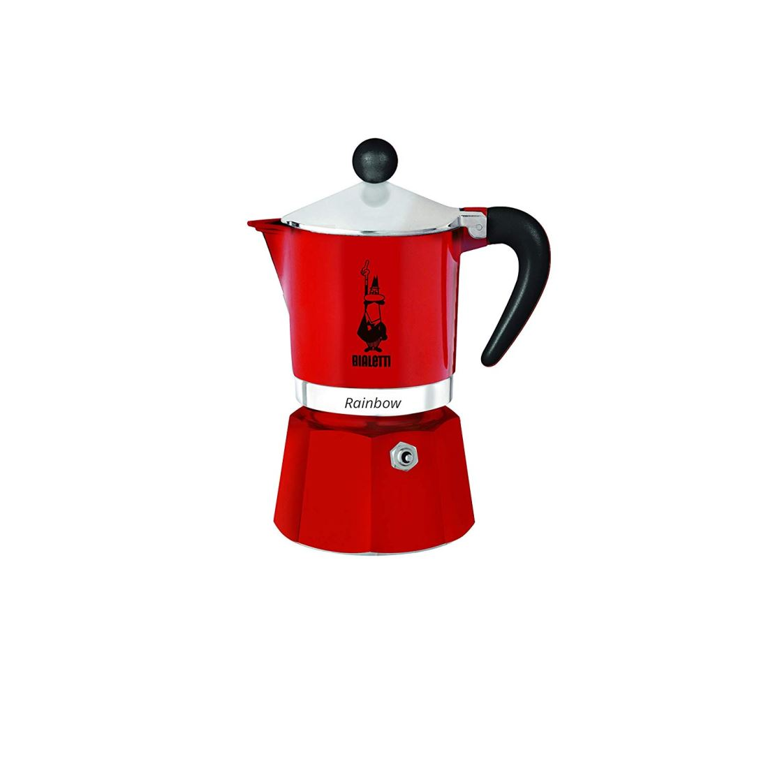 Bialetti Rainbow 6 személyes kotyogós kávéfőző piros (4963) (B4963)