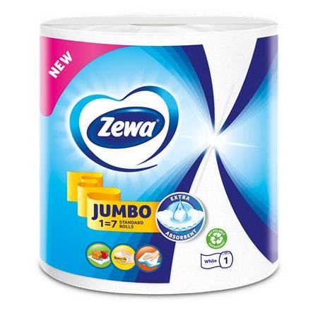 Zewa Papierové utierky "Jumbo White", rolka, 325 útržkov,