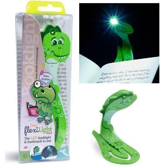 Flexilight Könyvjelző Olvasólámpa - Dínó, Zöld (5060058360612)