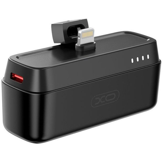 XO PR244 Mini Powerbank 20W 5000 mAh Lightning - Fekete (GSM183405)