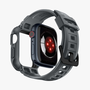 Spigen Rugged Armor Pro Apple Watch Series 9/8/SE2/7/6/SE/5/4 (45/44mm) védőtok szíjjal sötétszürke (ACS07387)