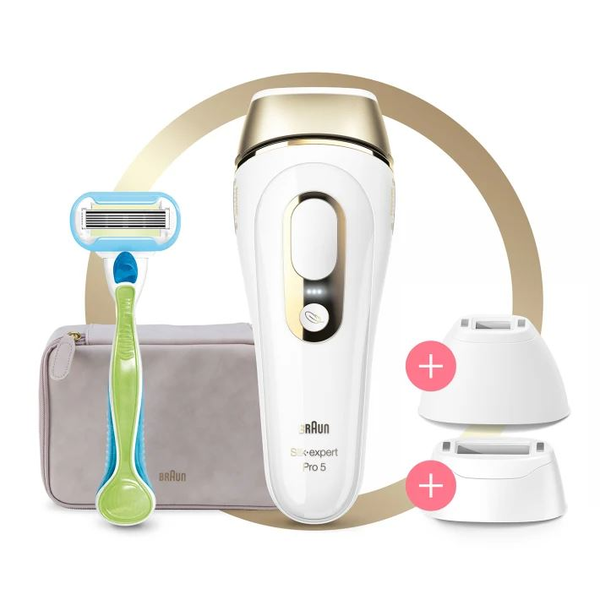 Braun Silk-expert Pro 5 PL5223 IPL szőrtelenítő (4 kiegészítővel: széles fej,precíziós fej,Venus Extra Smooth borotva,neszesszer) (10AS490082)