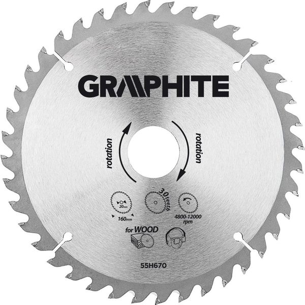 Graphite Tarcza do pilarki, widiowa 160 x 20mm , 30 zębów