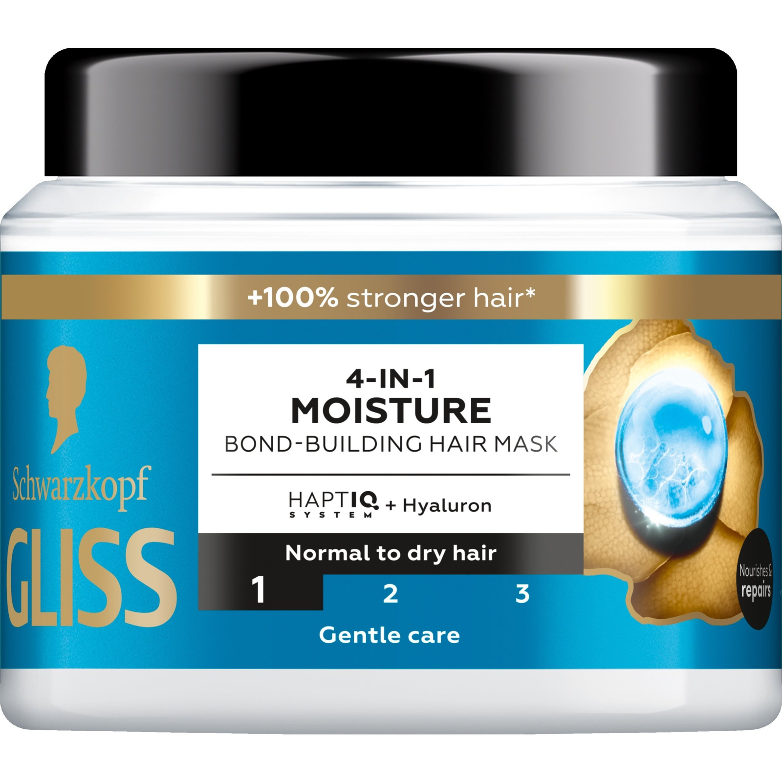 Gliss HaptiQ + Hyalauron Hidraáló hajmaszk (400 ml) (9000101726213)