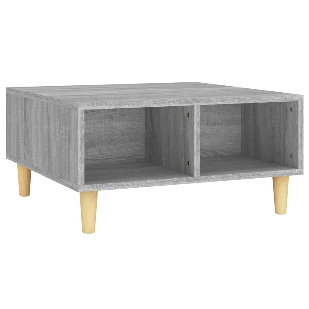 szürke sonoma színű forgácslap dohányzóasztal 60 x 60 x 30 cm (813165)