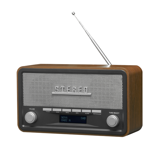 Радио Denver DAB-18 в дървена кутия, FM, AUX, Bluetooth, дърво