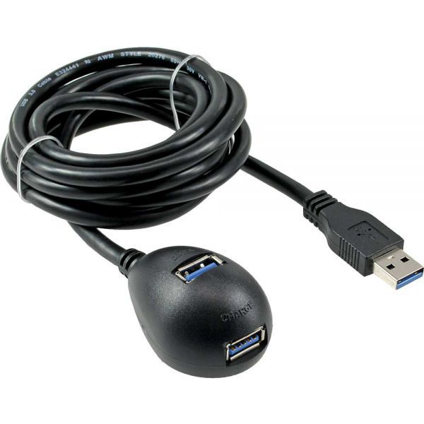 InLine 4043718171866 USB-kabel USB 3.2 Gen 1 (3.1 Gen 1) 2 m USB A 2 x USB A Sort