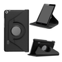 Tok álló, bőr hatású (FLIP, asztali tartó funkció, 360°-ban forgatható) FEKETE [Huawei Mediapad T3 7]