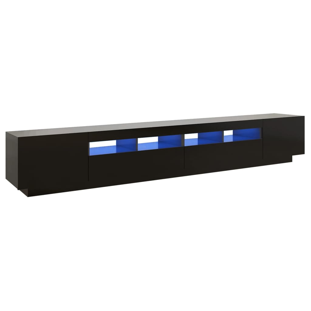 fekete TV-szekrény LED-lámpákkal 260 x 35 x 40 cm (3081916)
