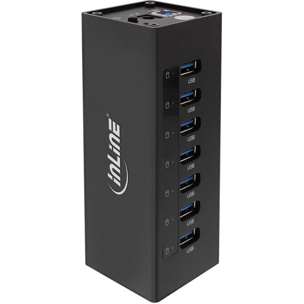 InLine 4043718214402 hub di interfaccia USB 3.2 Gen 1 (3.1 Gen 1) Type-A 5000 Mbit/s Nero