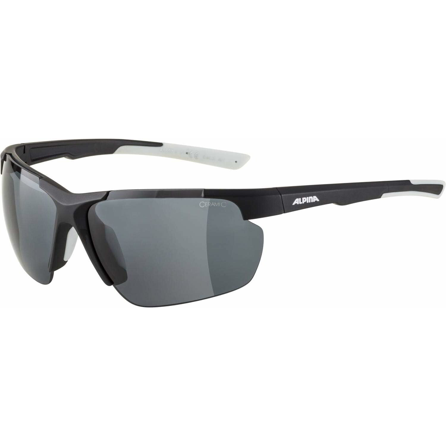 Alpina Sports Defey Hr Félkeretes UV Napszemüveg - Fekete / Fehér (A8657431)