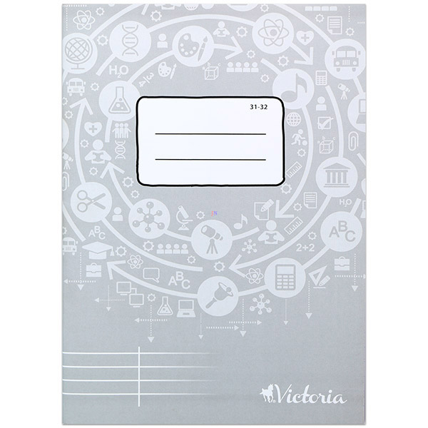 Victoria 32 lapos A5 szótár füzet - Szürke (ISVF3132U)