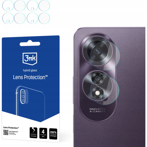 Фолио за камера 4x 3mk Lens Protection, Стъкло, Прозрачен, Съвместимо с Oppo A60 4G