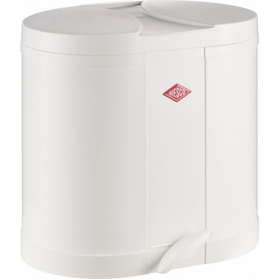 WESCO Ökosammler Beta 2 x 15 literes pedálos fém szemetes - Fehér