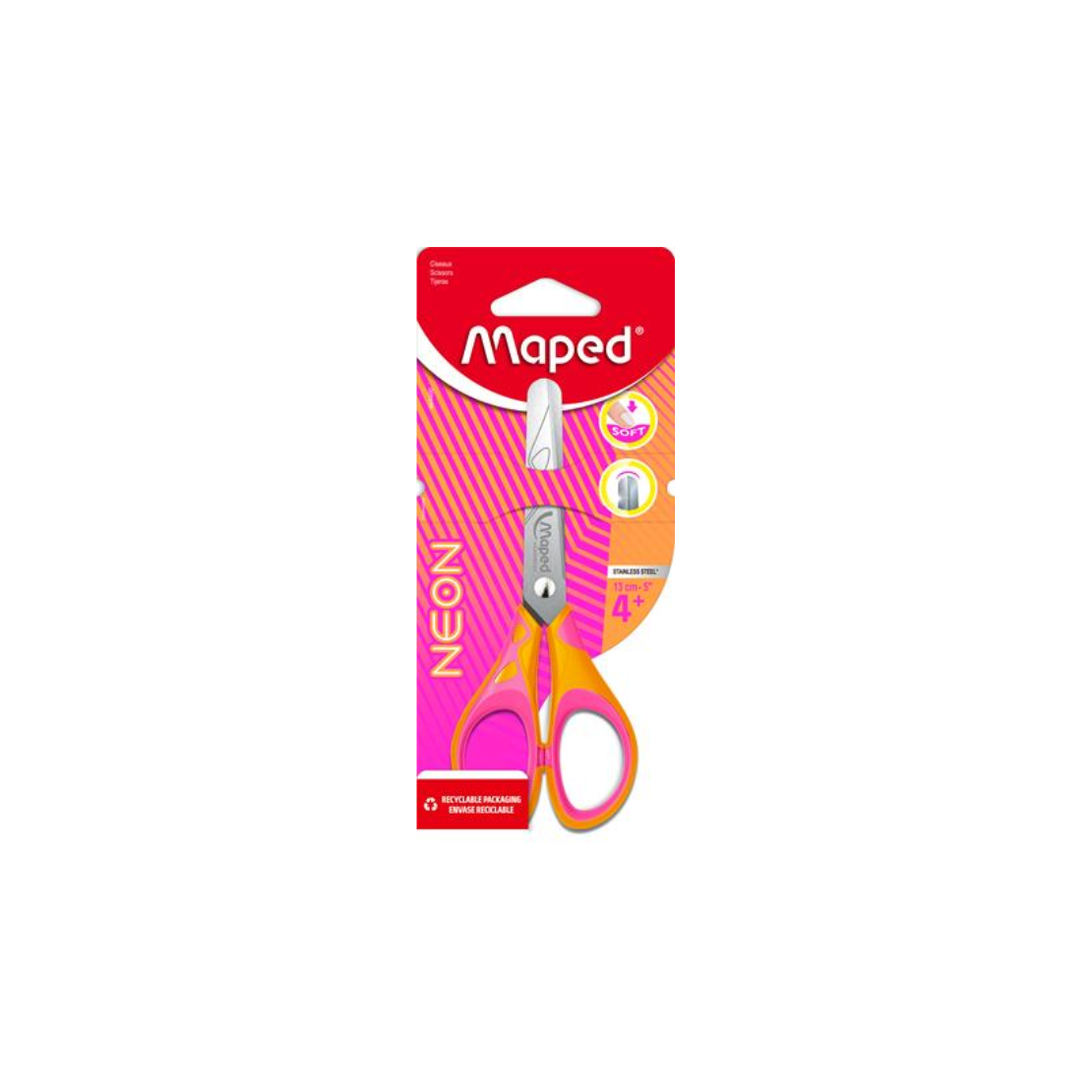 Maped Soft Neon Iskolai Olló 13 cm - Többféle (464400)