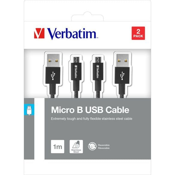 Verbatim 48874 USB-kabel USB 3.2 Gen 1 (3.1 Gen 1) 1 m Micro-USB A USB A Zwart