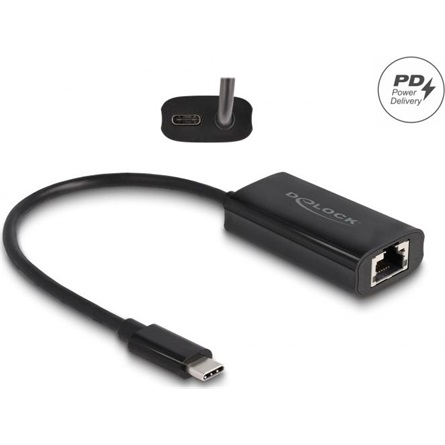 DELOCK 61026 USB-C 3.1 UTP Átalakító 1Gbps fekete