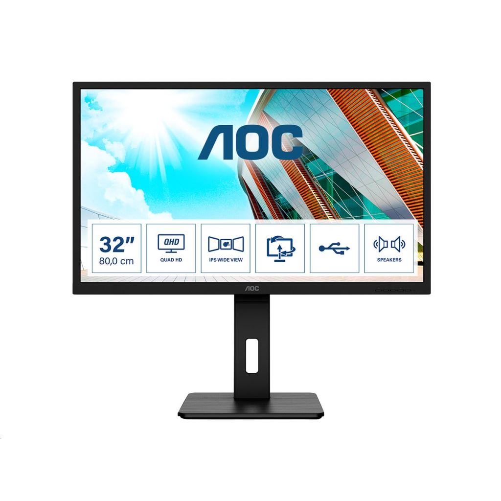 AOC P2 Q32P2 31,5" QHD IPS monitor fekete (Q32P2)