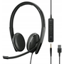EPOS ADAPT 165T USB II Слушалки Жичен Лента за глава Офис/Център за обаждания USB Тип-A Черен