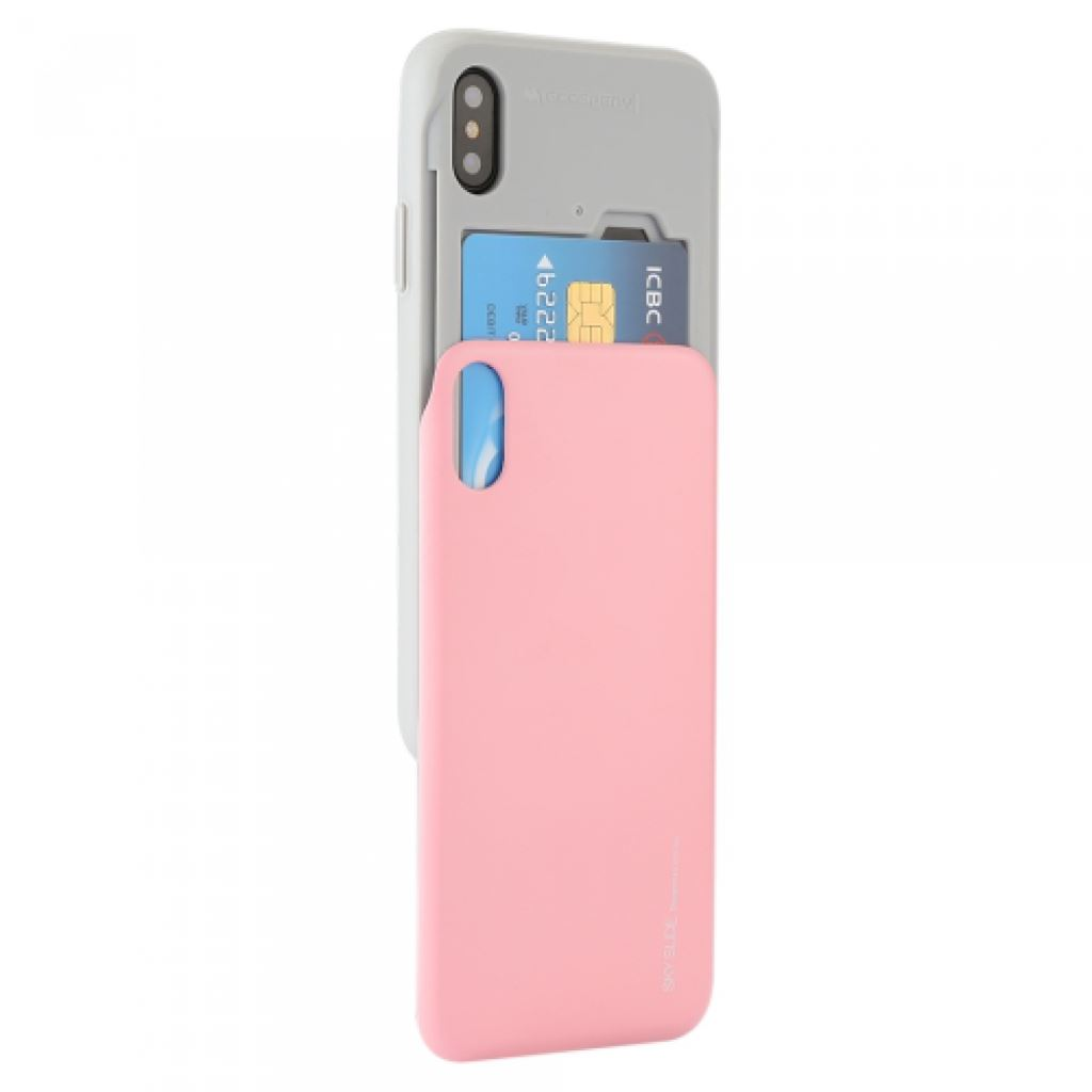 Mercury SSBIPXRG iPhone X kártyatartós tok Rose Gold (1254083) (SSBIPXRG)
