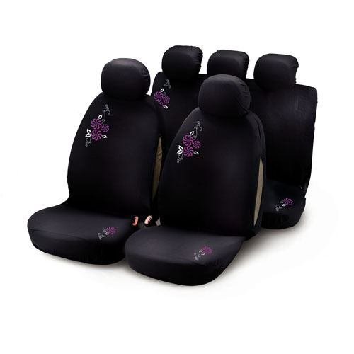 Bottari 2929010 My Flower Pink 9 részes üléshuzat szett fekete-rózsaszín (2929010)
