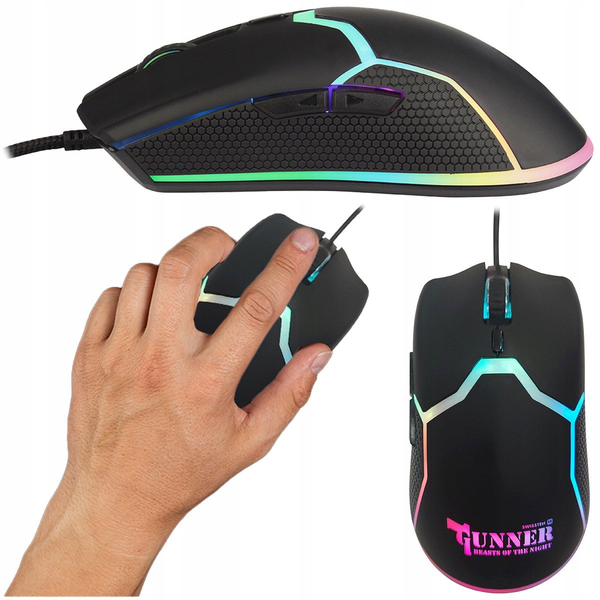 Swissten Gunner Gaming Egér RGB Világítással