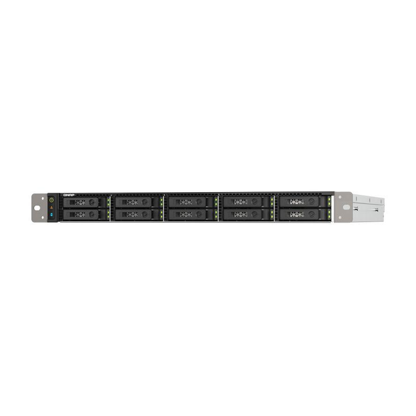 QNAP TS-h1090FU NAS Stativ (1U) EPYC 7302P 128 GB DDR4 QuTS hero Sort, Grå
