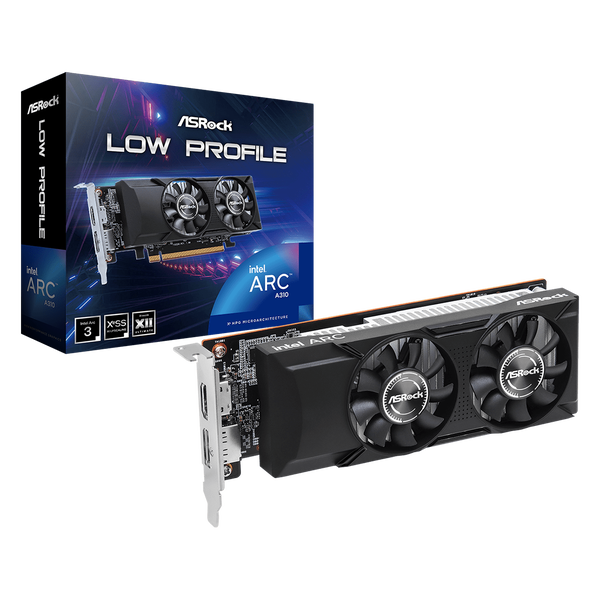 ASRock Intel Arc A310 4GB GDDR6 Low Profile Videókártya