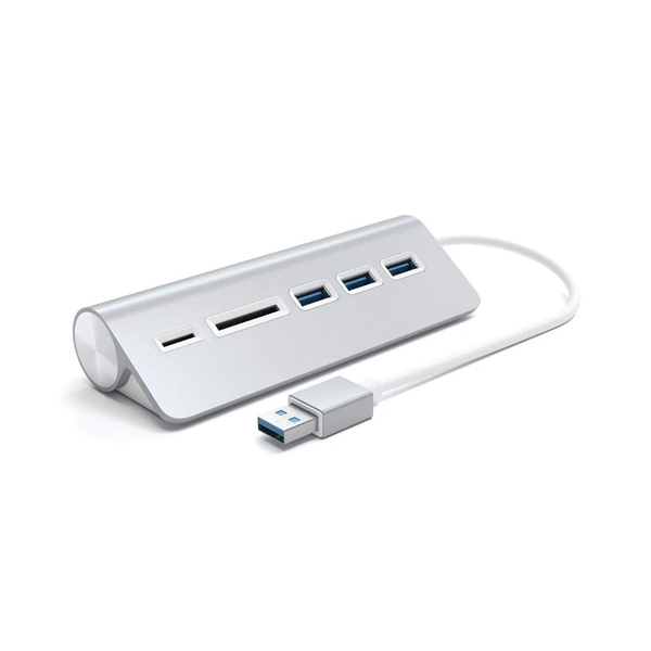 Satechi USB Type-C USB HUB / kártyaolvasó ezüst (ST-3HCRS)