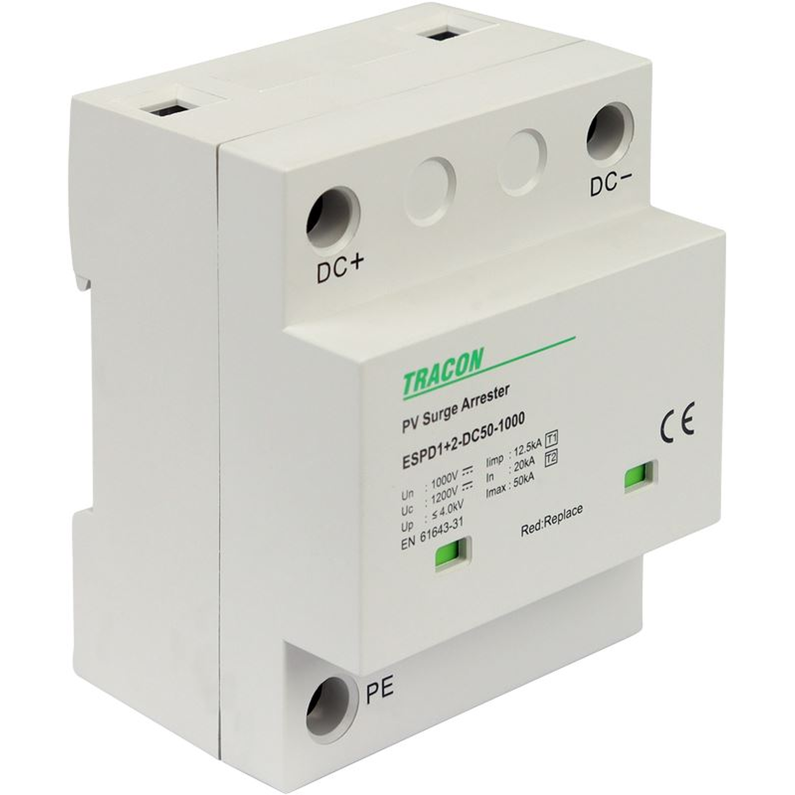 Tracon ESPD1+2-DC50-1000 egybeépített T1+T2 DC típusú túlfeszültséglevezető (ESPD1+2-DC50-1000)