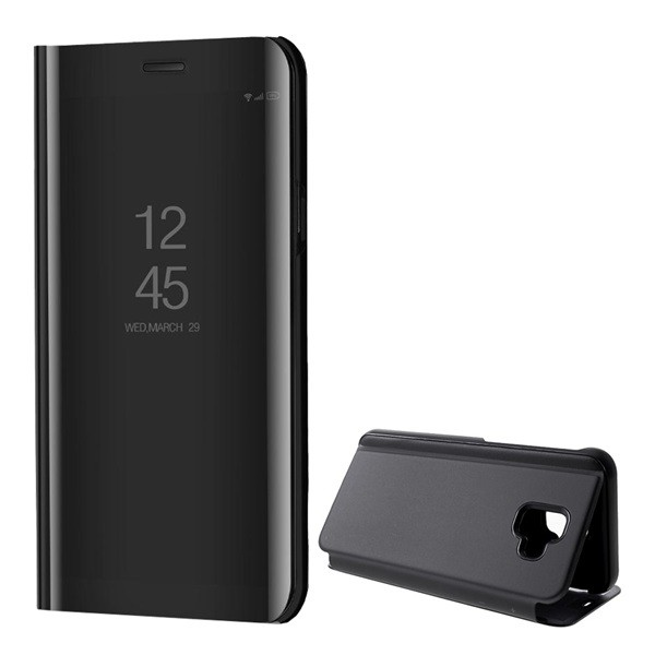 Tok álló (aktív FLIP, oldalra nyíló, asztali tartó funkció, tükrös felület, Mirror View Case) FEKETE [Samsung Galaxy J6 Plus (SM-J610F)] (5996457822263)