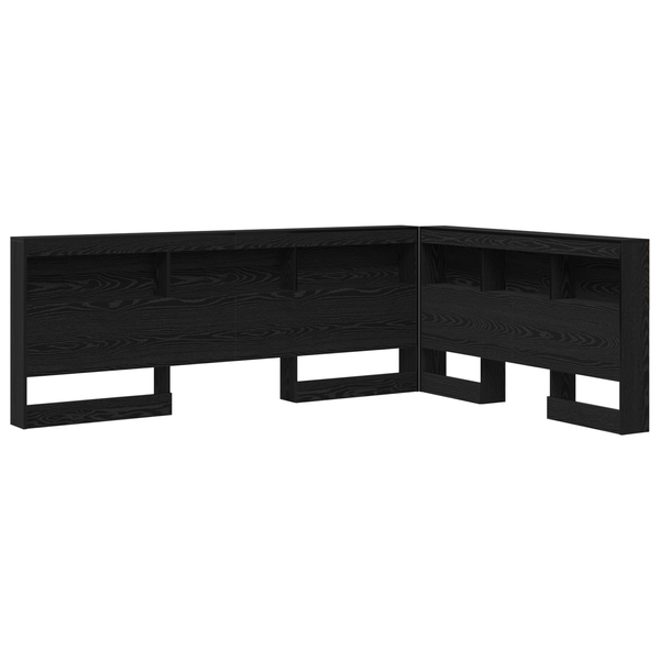 Tăblie de depozitare cu raft Stejar negru 140 cm Lemn compozit