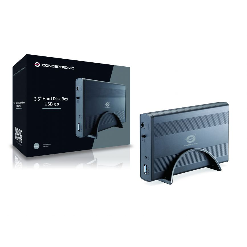 Conceptronic CHD3DUSB3 tárolóegység burkolat HDD ház Grafit 3.5" (1300005)