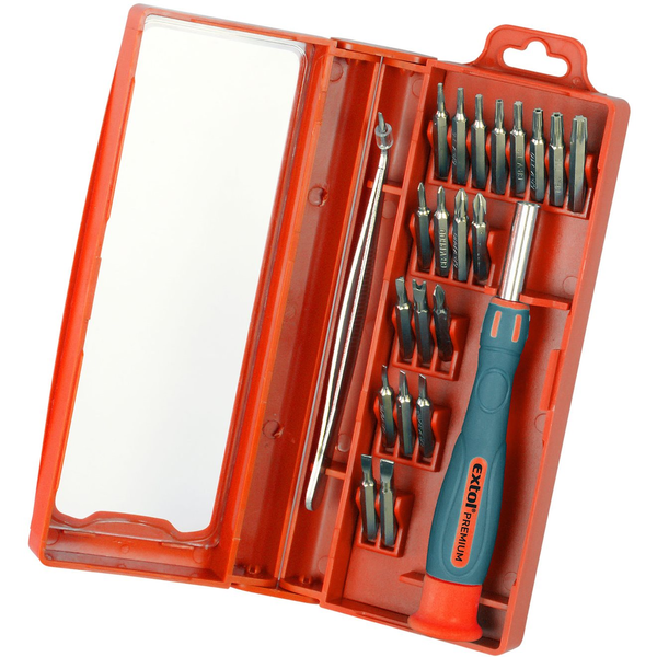 EXTOL PREMIUM 22 db-os órás csavarhúzó készlet