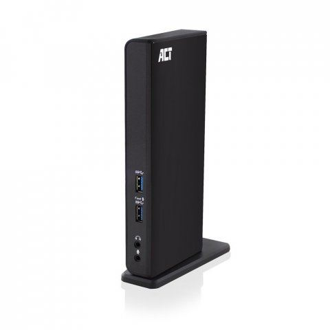 ACT AC7049 dokkoló állomás és port replikátor Vezetékes USB 3.2 Gen 1 (3.1 Gen 1) Type-C Fekete (AC7049)