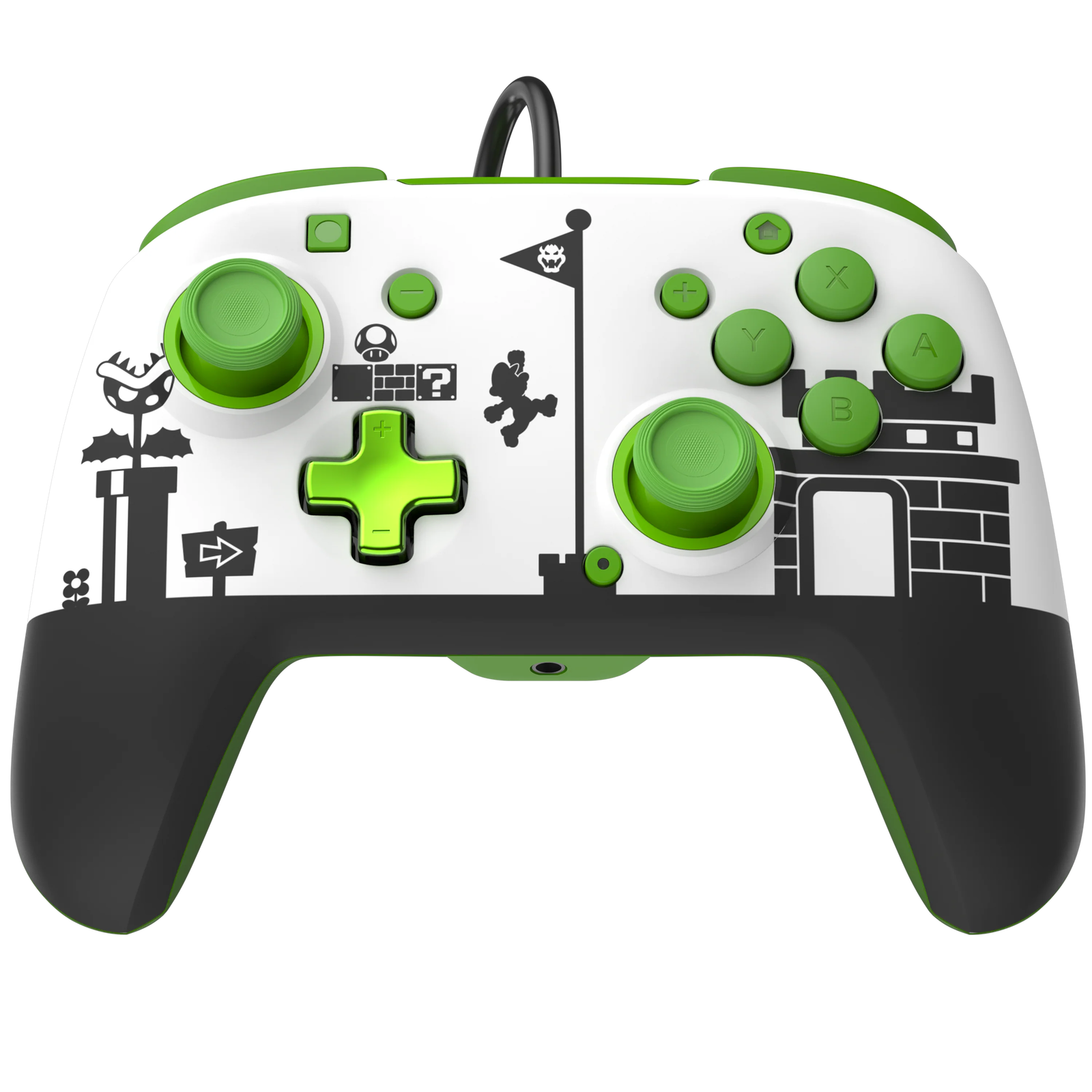 PDP REMATCH: Super Mario Retro Fekete, Zöld, Fehér USB Gamepad Analóg/digitális Nintendo Switch, Nintendo Switch OLED (500-134-RETRO)