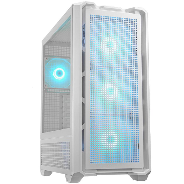 Кутия за компютър за игри, Cougar MX600, LED, USB-C 3.2, бял