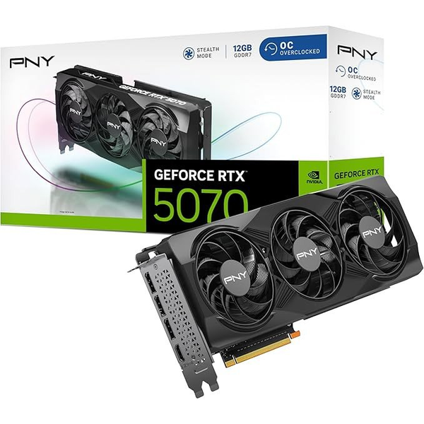 Grafická karta PNY GeForce RTX 5070 Triple Fan 12GB GDDR7 DLSS4