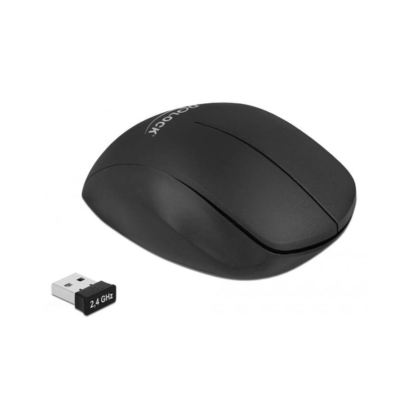 Delock Ergonómikus vezetéknélküli USB egér 1600 DPI