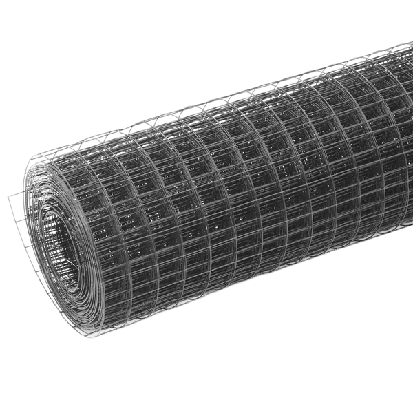 szürke PVC-bevonatú acél csirkeháló drótkerítés 10 x 0,5 m