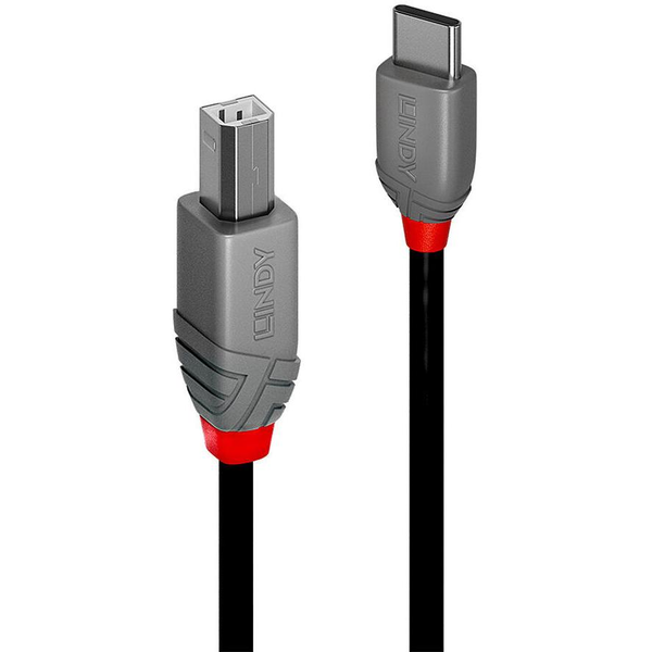Lindy 36941 USB-kabel USB 2.0 1 m USB C USB B Sort